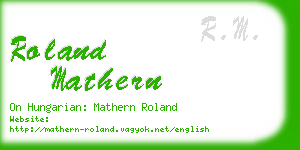 roland mathern business card